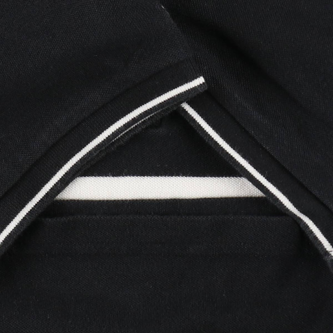Ralph Lauren POLO RALPH LAUREN Henley neck short-sleeved logo T-shirt, men's size L (approx.) cotton black type Vintage Second Hand