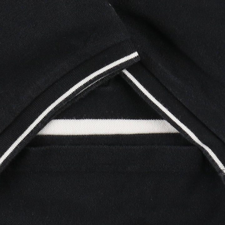 Ralph Lauren POLO RALPH LAUREN Henley neck short-sleeved logo T-shirt, men's size L (approx.) cotton black type Vintage Second Hand