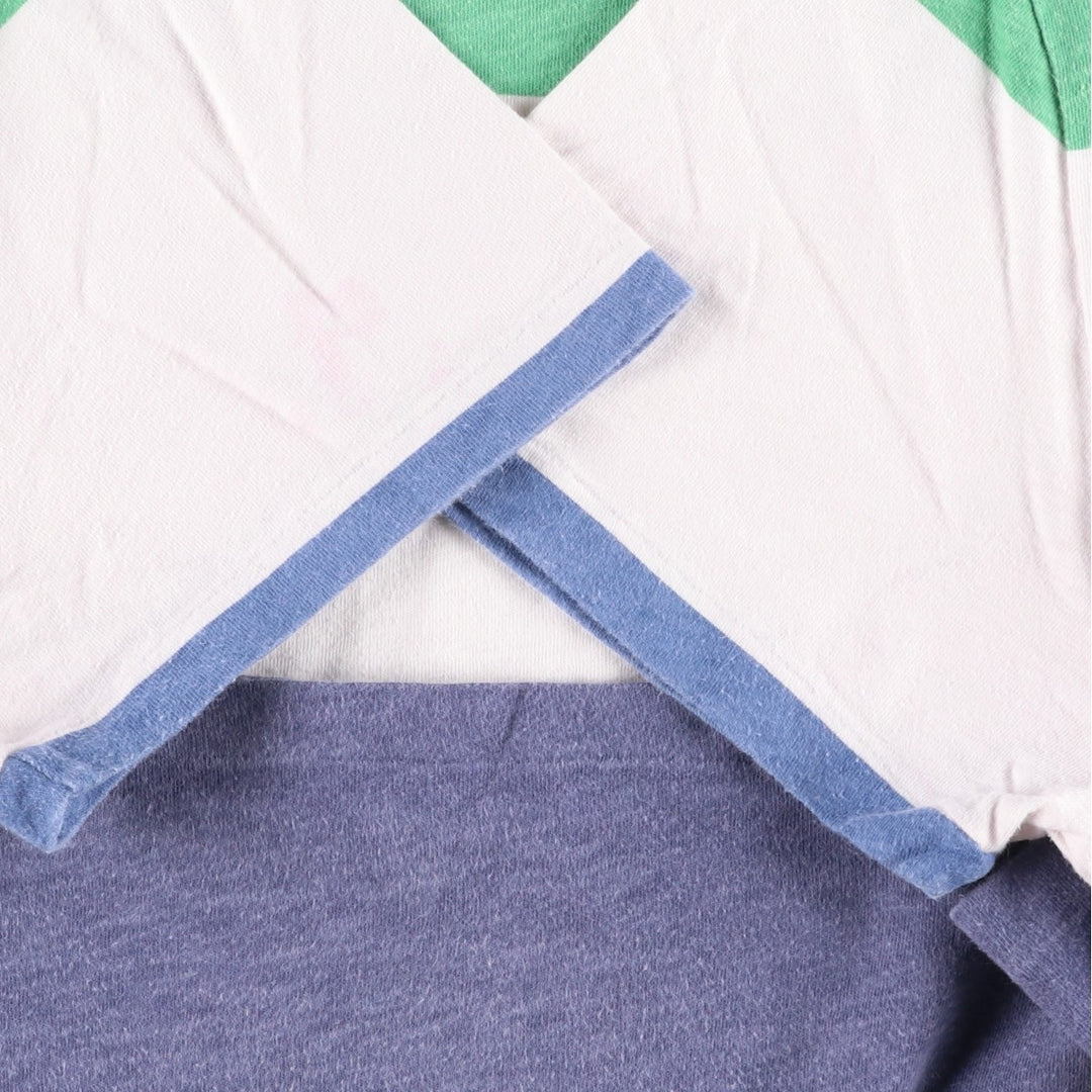 Ralph Lauren POLO RALPH LAUREN CLASSIC FIT multi-border short-sleeved striped T-shirt, men's size L cotton multicolor Vintage Second Hand
