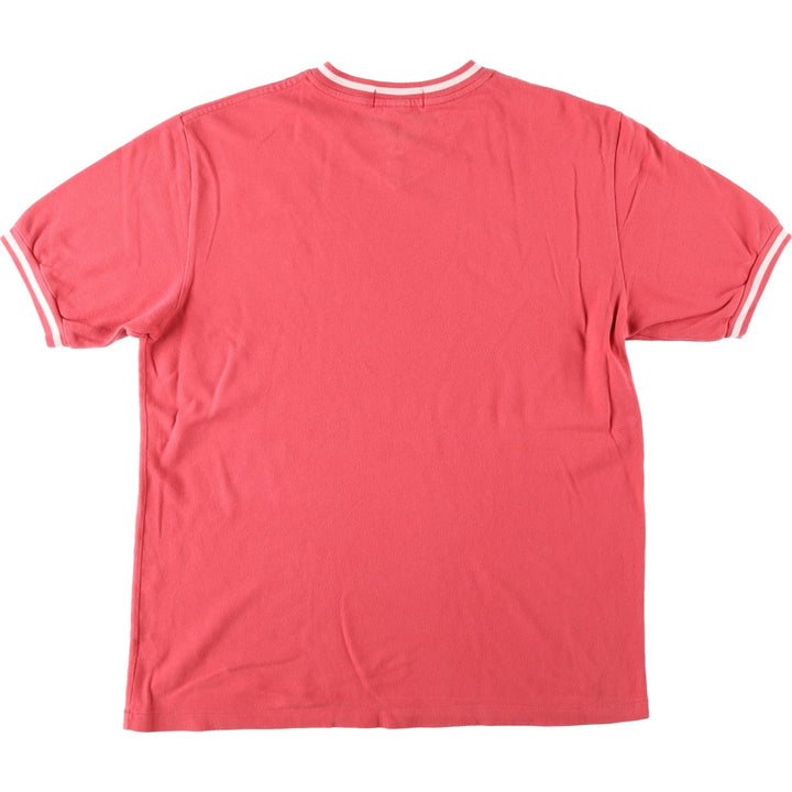 Ralph Lauren POLO by Ralph Lauren Short-Sleeve V-Neck T-Shirt, Men's Size L (approx.) cotton coral Vintage Second Hand