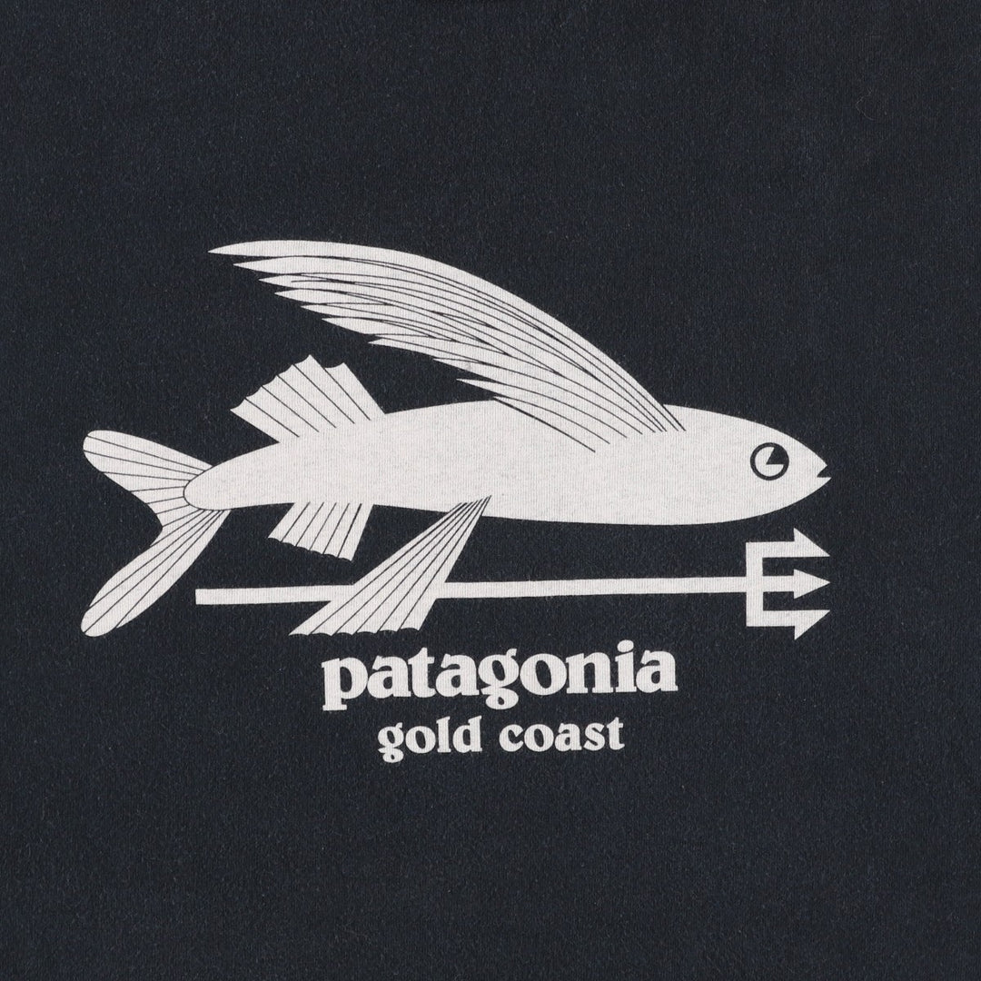 Patagonia Short-Sleeve Logo T-Shirt, Made in USA, Men's Size L (approx.) cotton black type Vintage Second Hand