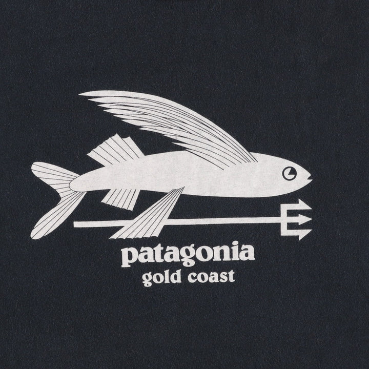 Patagonia Short-Sleeve Logo T-Shirt, Made in USA, Men's Size L (approx.) cotton black type Vintage Second Hand