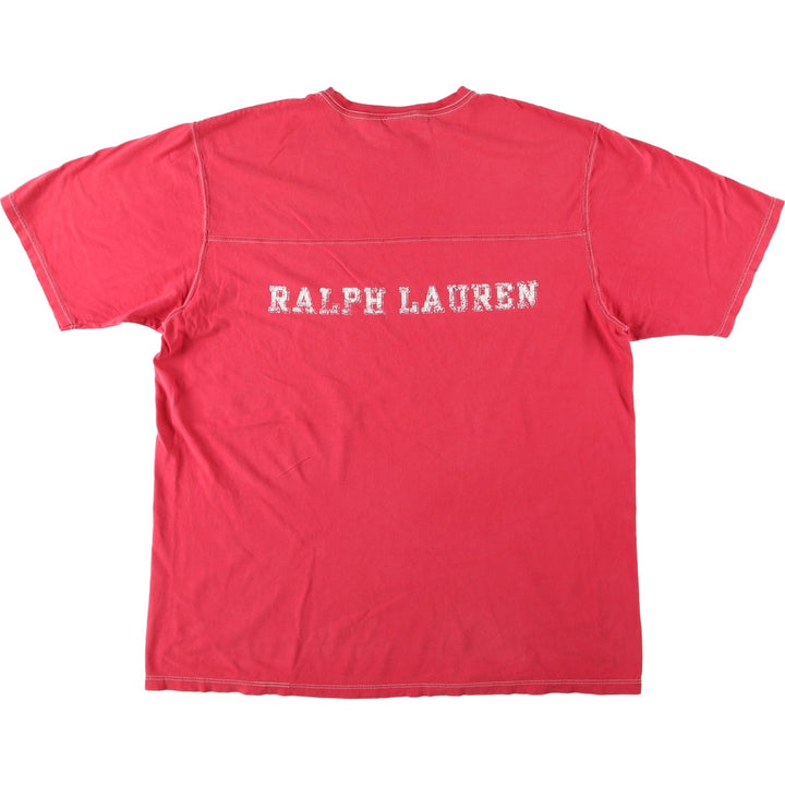 Ralph Lauren POLO JEANS COMPANY Short Sleeve Logo T-Shirt Men's XL cotton red type Vintage Second Hand