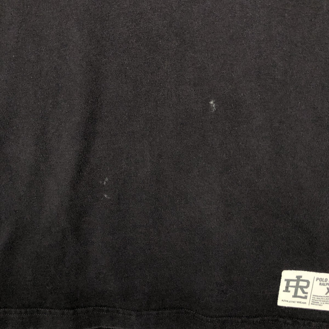 00'S Ralph Lauren POLO JEANS COMPANY short sleeve logo T-shirt men's XL size cotton black type Vintage Second Hand