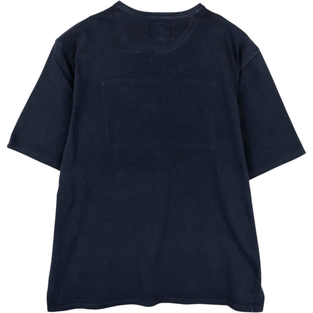 00'S Ralph Lauren POLO JEANS COMPANY short sleeve logo T-shirt men's size L cotton navy blue type Vintage Second Hand