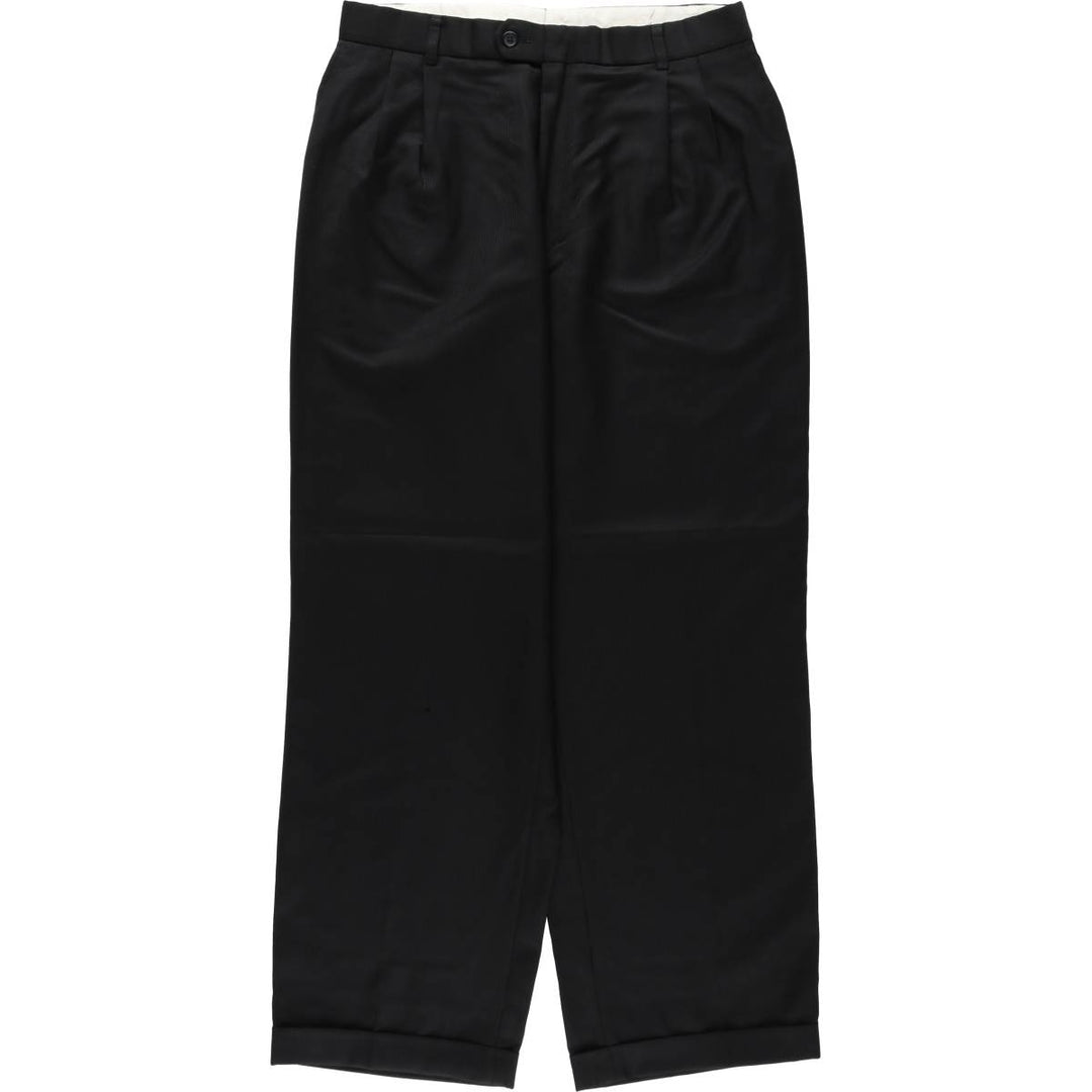 Two-pleat slacks for men (approximately W32) unclear black type Vintage Second Hand