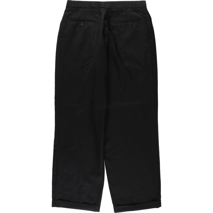 Two-pleat slacks for men (approximately W32) unclear black type Vintage Second Hand