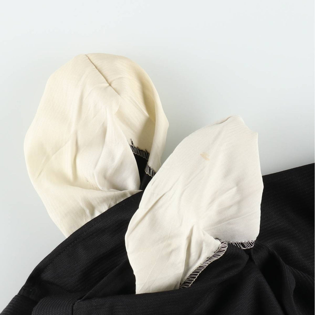 Two-pleat slacks for men (approximately W32) unclear black type Vintage Second Hand