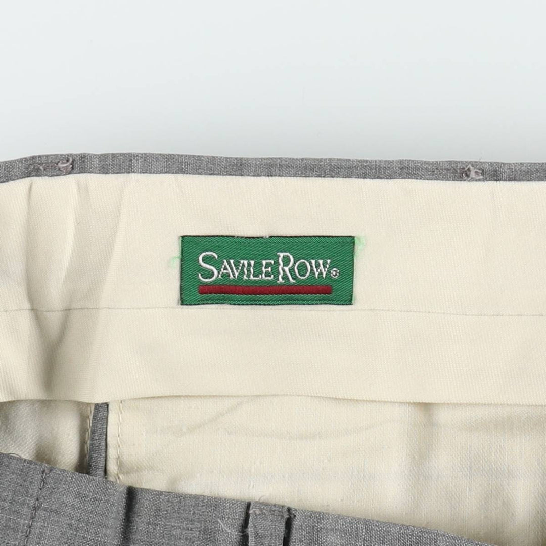 Savile Row slacks, made in the USA, men's size W32 (approx.) unclear gray type Vintage Second Hand