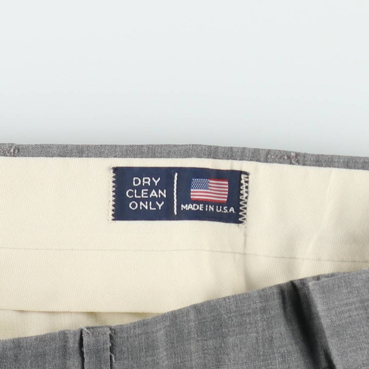 Savile Row slacks, made in the USA, men's size W32 (approx.) unclear gray type Vintage Second Hand