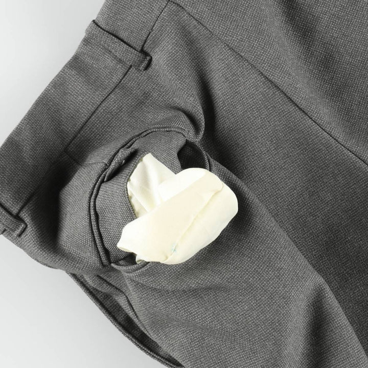 Marks & Spencer men's slacks, size W34 (approx.) polyester gray type Vintage Second Hand