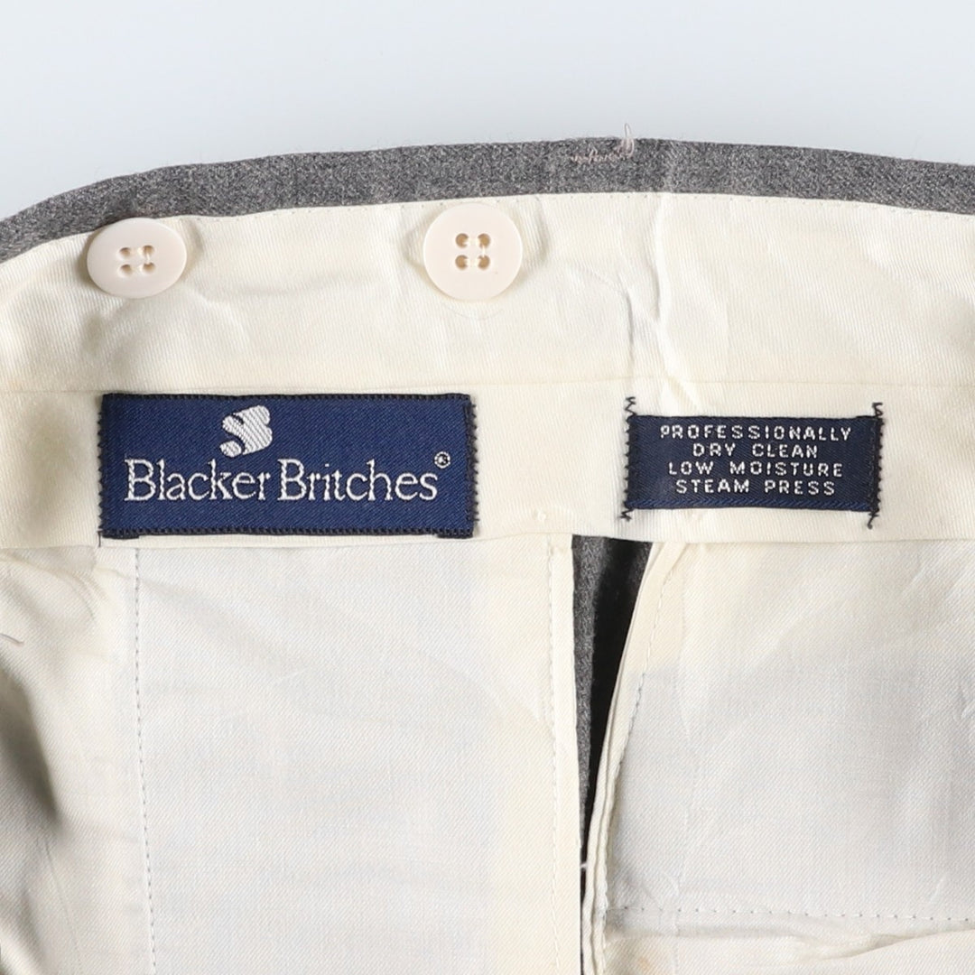 Blacker Britches two-pleat slacks, men's size W33 (approx.), vintage. unclear gray type Vintage Second Hand