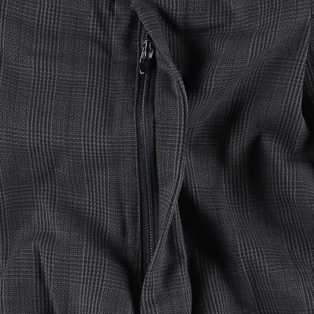 Gun club check two-pleat slacks pants, men's size W32 (approx.), vintage. unclear Charcoal Vintage Second Hand