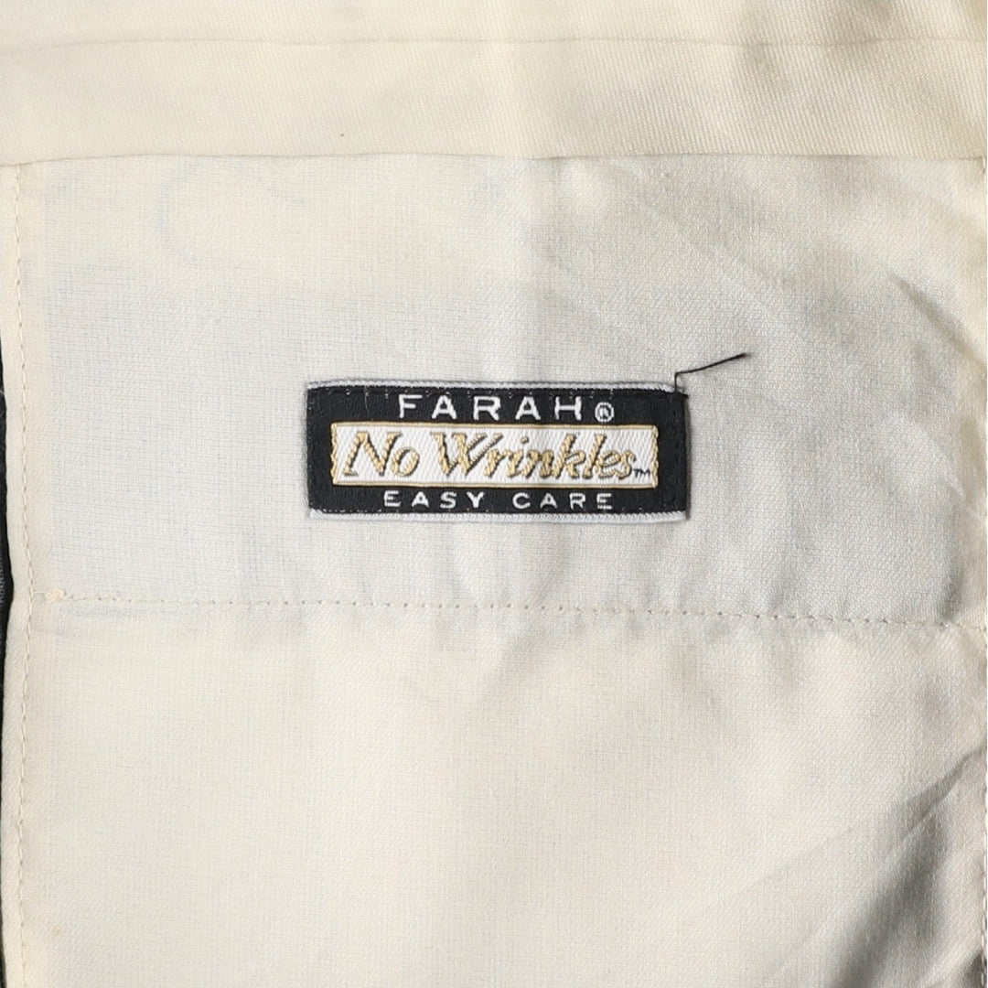 1990'S FARAH slacks pants, men's size W37 (approx.), vintage. polyester gray type Vintage Second Hand