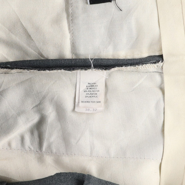 1990'S FARAH slacks pants, men's size W37 (approx.), vintage. polyester gray type Vintage Second Hand