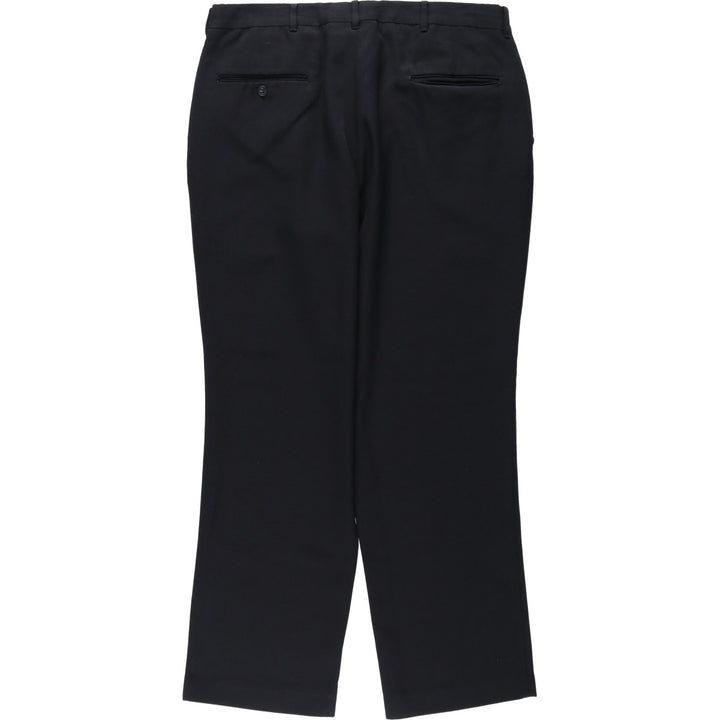 Botany 500 Two-Pleat Slacks, Made in USA, Men's Size W35 (approx.) polyester black type Vintage Second Hand