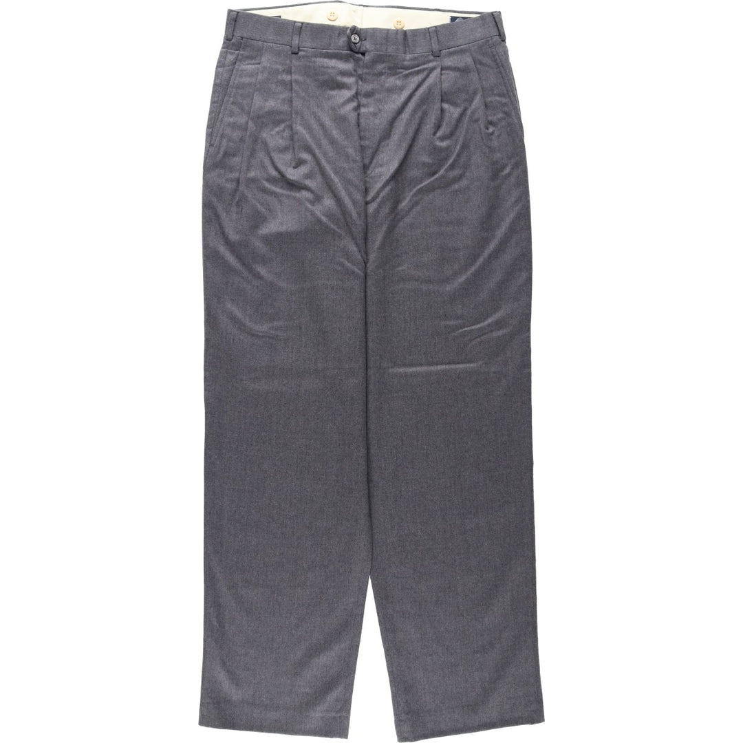 ~90'S John Alexander Two-Pleat Wool Pants, Made in USA, Men's W34 (approx.), Vintage wool gray type Vintage Second Hand