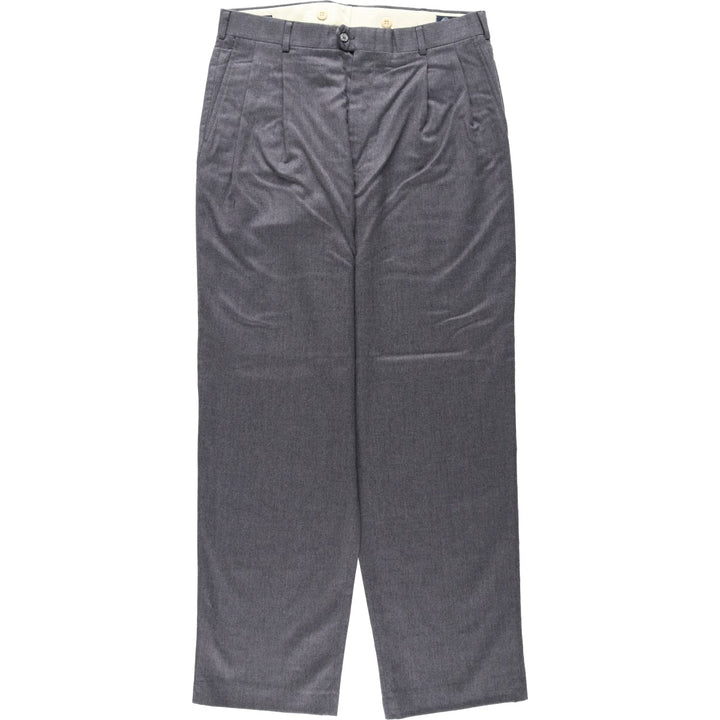 ~90'S John Alexander Two-Pleat Wool Pants, Made in USA, Men's W34 (approx.), Vintage wool gray type Vintage Second Hand