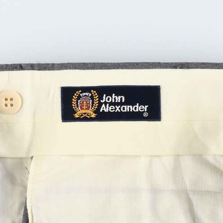 ~90'S John Alexander Two-Pleat Wool Pants, Made in USA, Men's W34 (approx.), Vintage wool gray type Vintage Second Hand