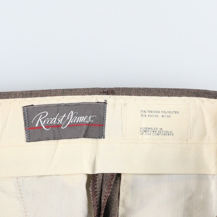 REED ST JAMES Men's Slacks Pants (W35 equivalent) polyester brown type Vintage Second Hand