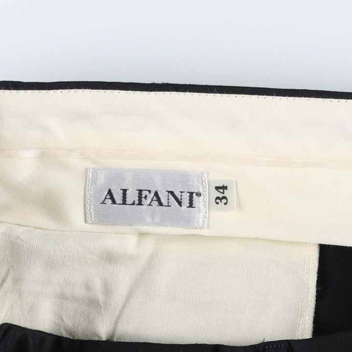 ALFANI Two-Pleat Wool Trousers, Men's Size W34 (approx.) wool black type Vintage Second Hand