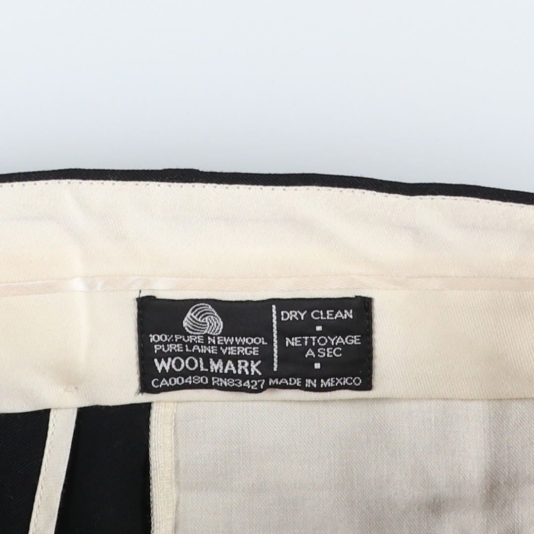 ALFANI Two-Pleat Wool Trousers, Men's Size W34 (approx.) wool black type Vintage Second Hand