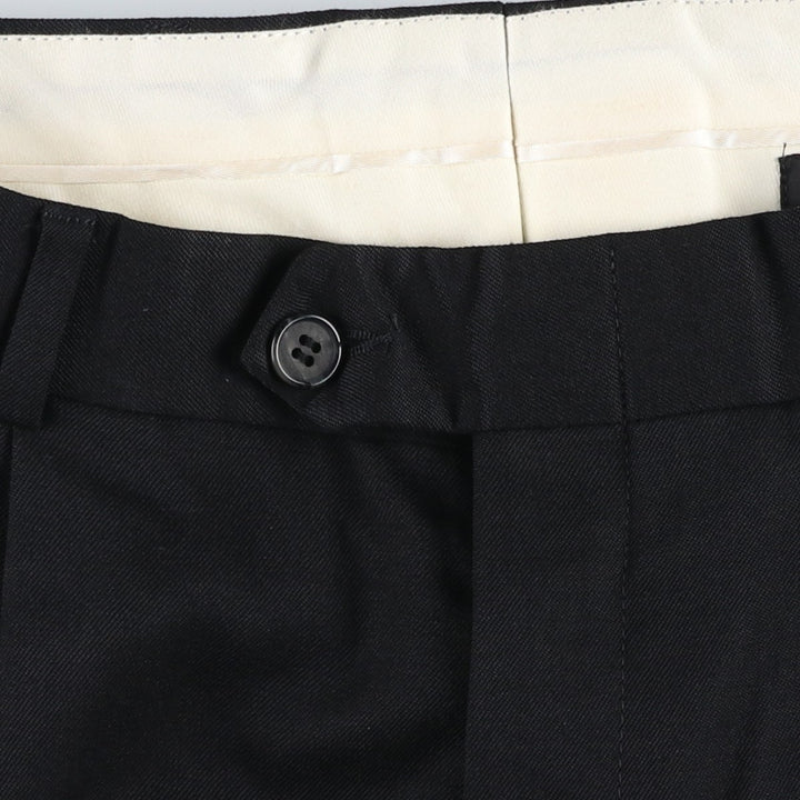 ALFANI Two-Pleat Wool Trousers, Men's Size W34 (approx.) wool black type Vintage Second Hand