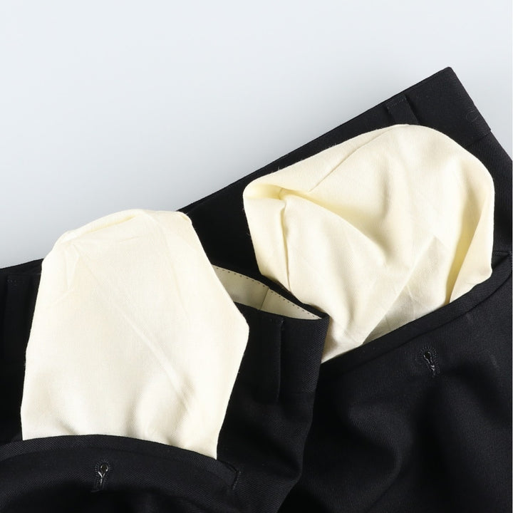 ALFANI Two-Pleat Wool Trousers, Men's Size W34 (approx.) wool black type Vintage Second Hand