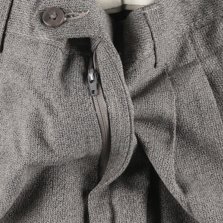 HAGGAR Two-Pleat Slacks Pants, Made in USA, Men's W32 (approx.), Vintage polyester gray type Vintage Second Hand