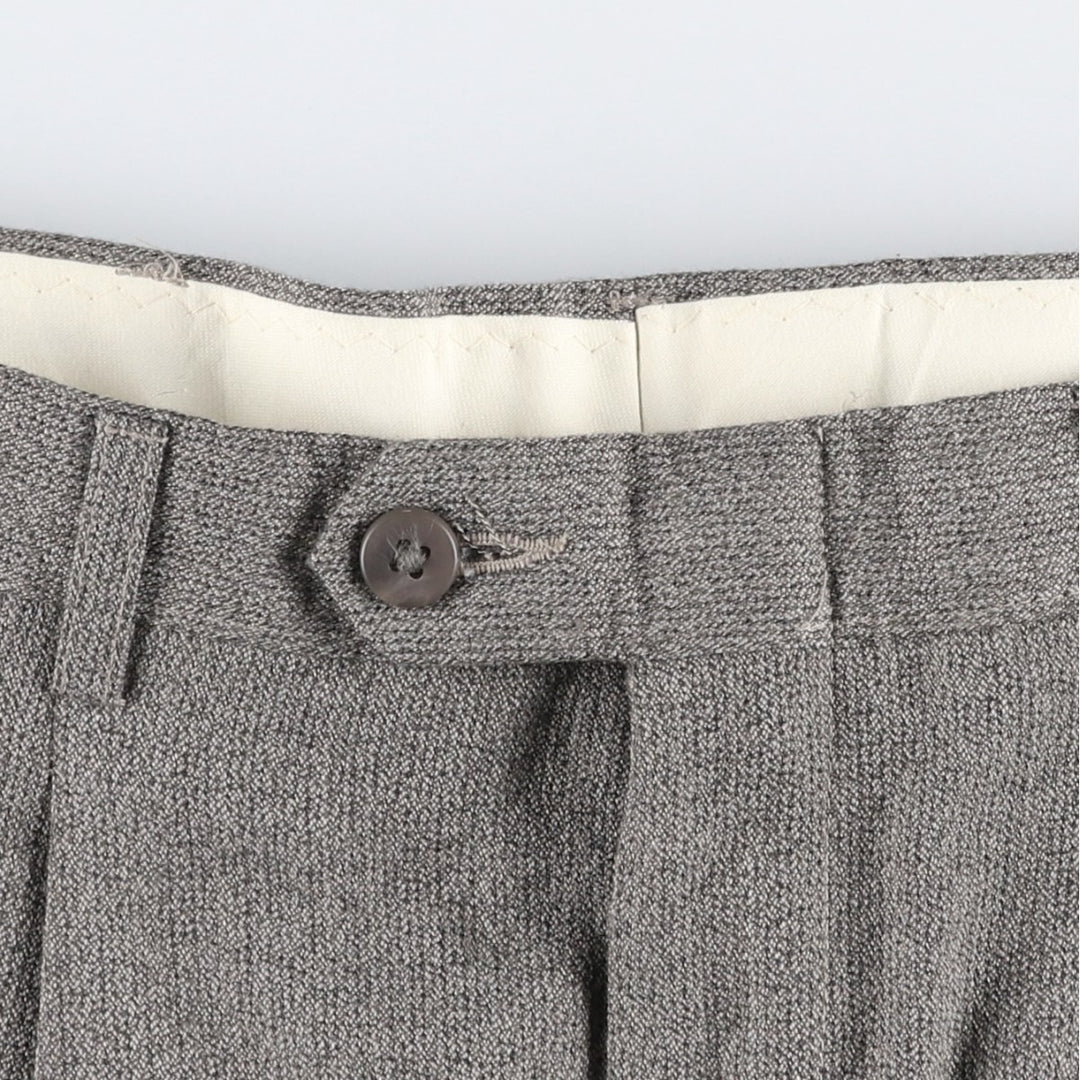 HAGGAR Two-Pleat Slacks Pants, Made in USA, Men's W32 (approx.), Vintage polyester gray type Vintage Second Hand