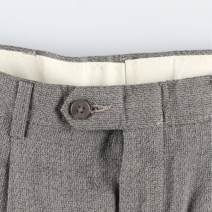 HAGGAR Two-Pleat Slacks Pants, Made in USA, Men's W32 (approx.), Vintage polyester gray type Vintage Second Hand
