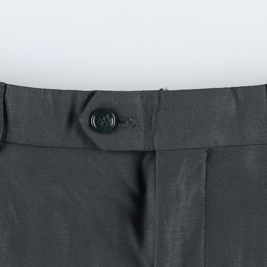 Three-pleat wool trousers, men's size W34 (approx.), vintage. wool Charcoal Vintage Second Hand
