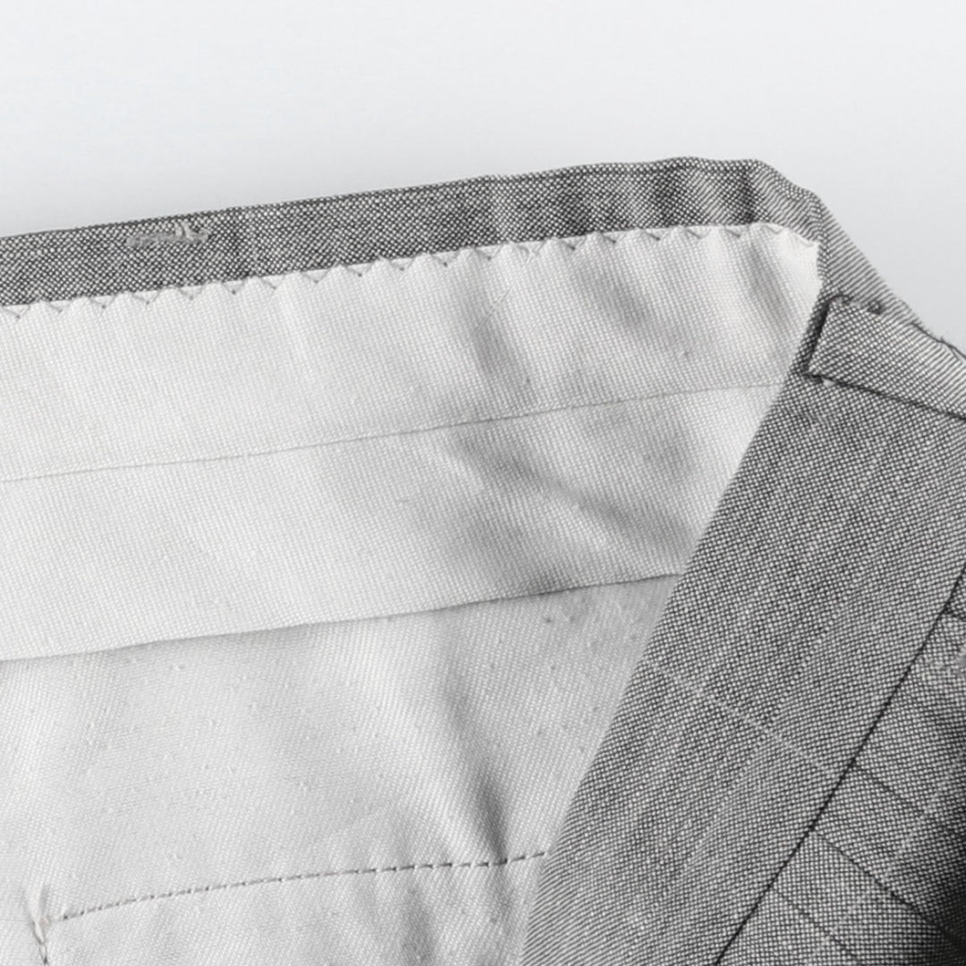 Vintage 90'S check pattern slacks pants, men's size W34 (approx.). unclear gray type Vintage Second Hand