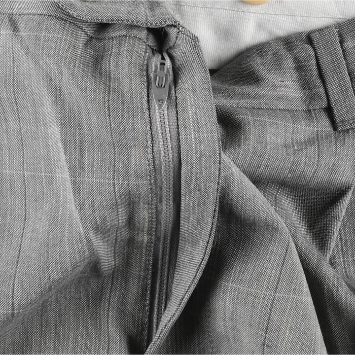 Vintage 90'S check pattern slacks pants, men's size W34 (approx.). unclear gray type Vintage Second Hand
