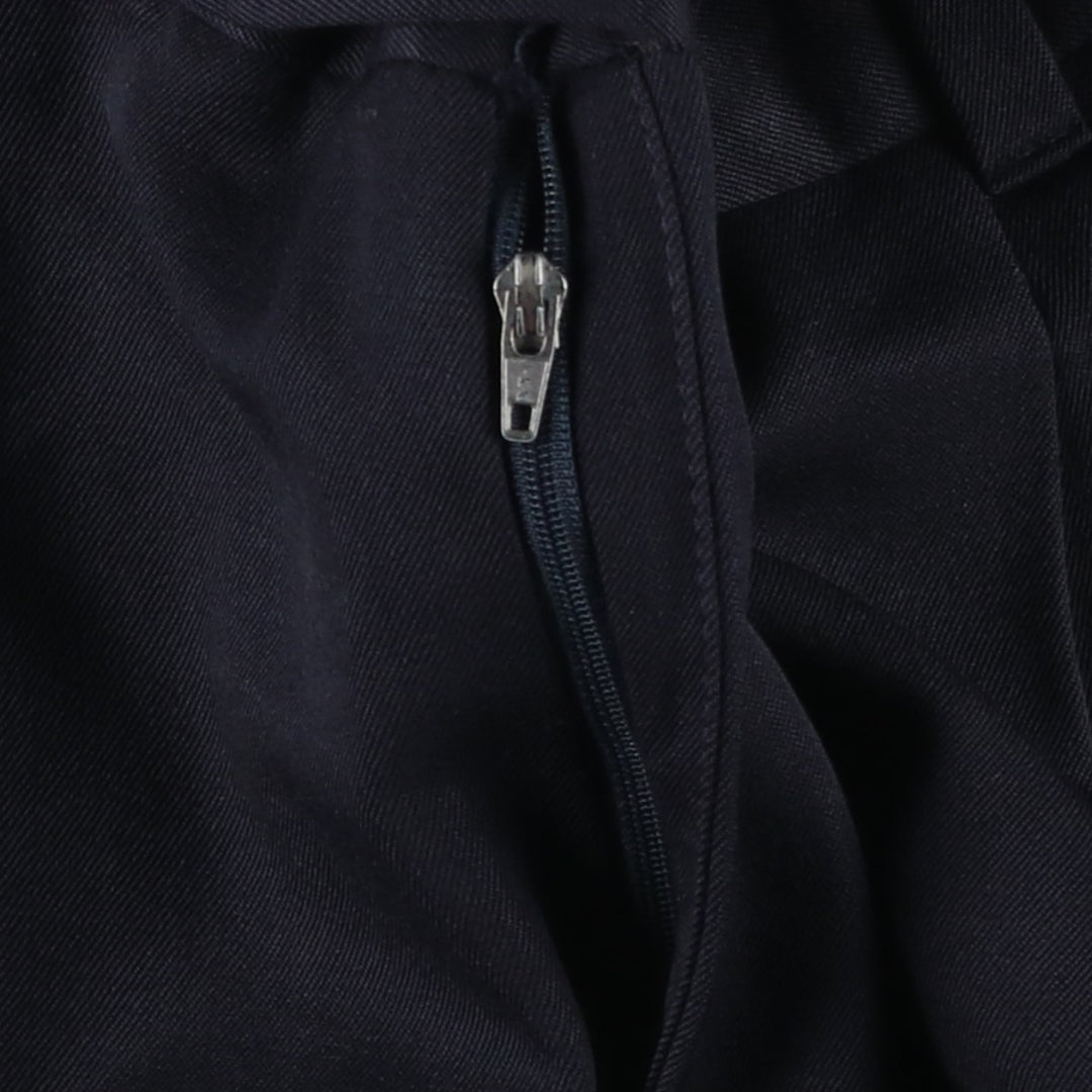 Orvieto two-pleat wool trousers/slacks, made in Canada, men's size W32 (approx.). wool navy blue type Vintage Second Hand