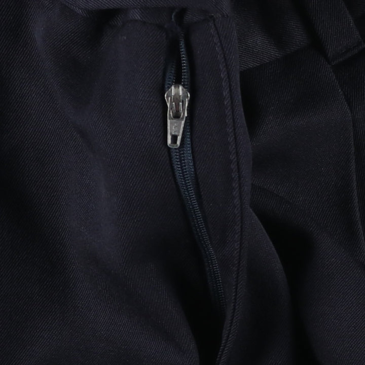Orvieto two-pleat wool trousers/slacks, made in Canada, men's size W32 (approx.). wool navy blue type Vintage Second Hand