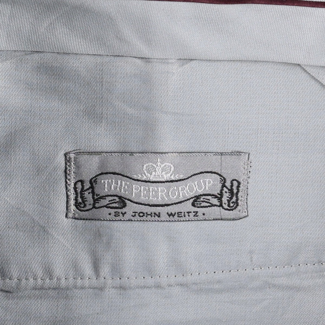 JOHN WEITZ THE PEER GROUP Two-Pleat Slacks, Made in USA, Men's Size W33 (approx.), Vintage unclear navy blue type Vintage Second Hand