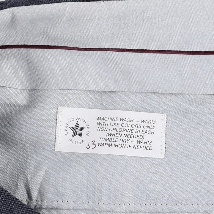 JOHN WEITZ THE PEER GROUP Two-Pleat Slacks, Made in USA, Men's Size W33 (approx.), Vintage unclear navy blue type Vintage Second Hand