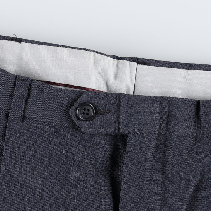 JOHN WEITZ THE PEER GROUP Two-Pleat Slacks, Made in USA, Men's Size W33 (approx.), Vintage unclear navy blue type Vintage Second Hand