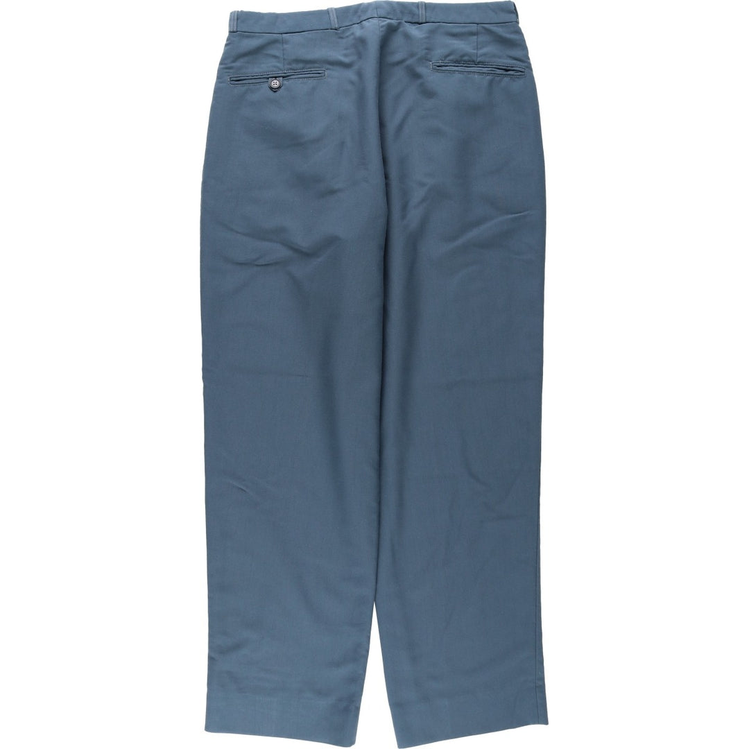 Men's slacks, size W33 (approx.), vintage. polyester blue type Vintage Second Hand