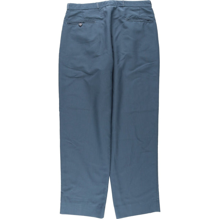 Men's slacks, size W33 (approx.), vintage. polyester blue type Vintage Second Hand