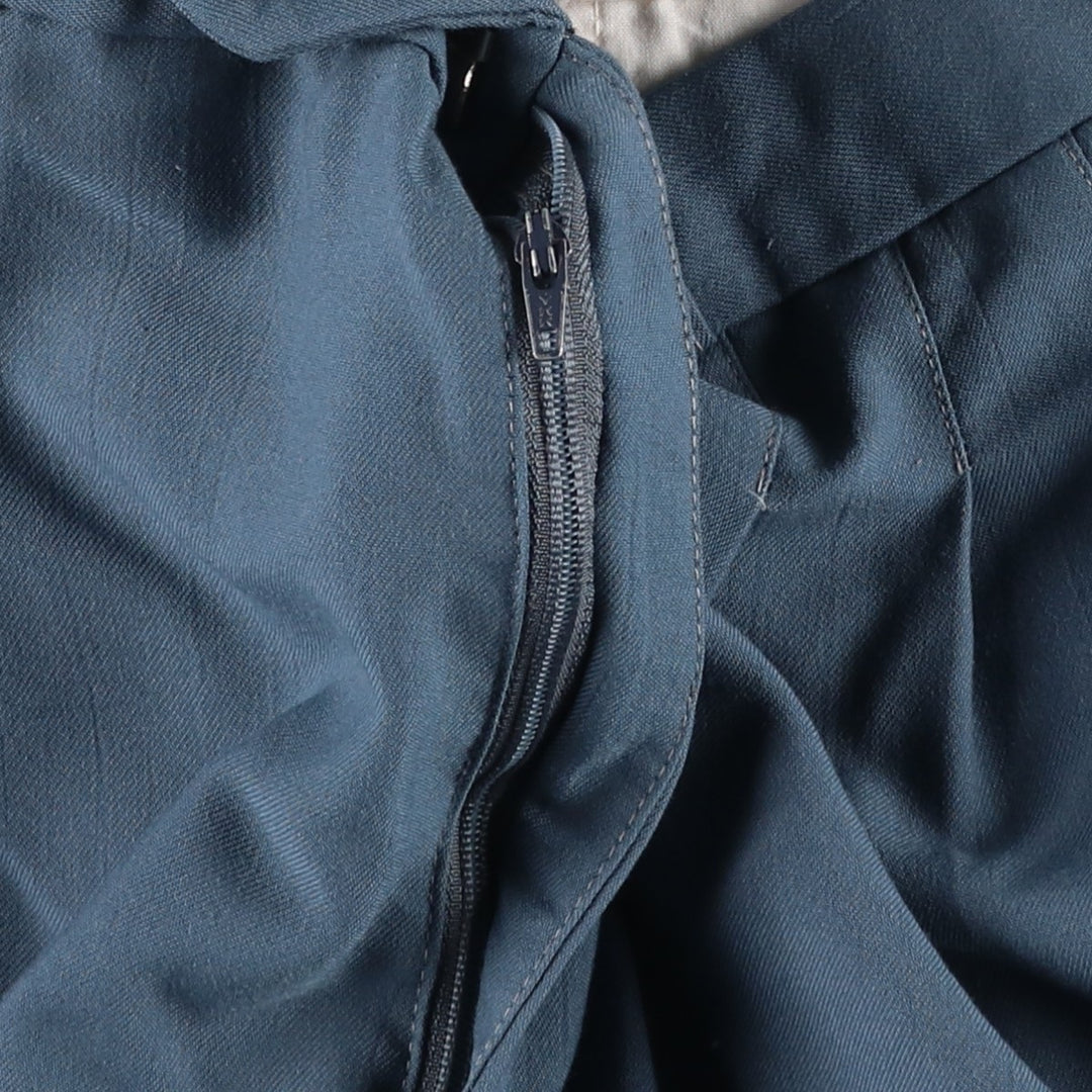Men's slacks, size W33 (approx.), vintage. polyester blue type Vintage Second Hand