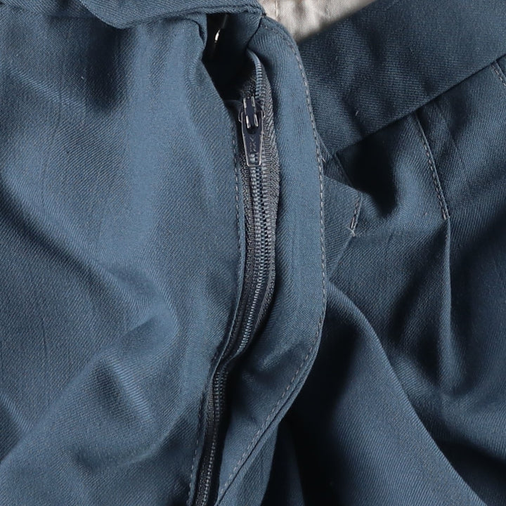 Men's slacks, size W33 (approx.), vintage. polyester blue type Vintage Second Hand