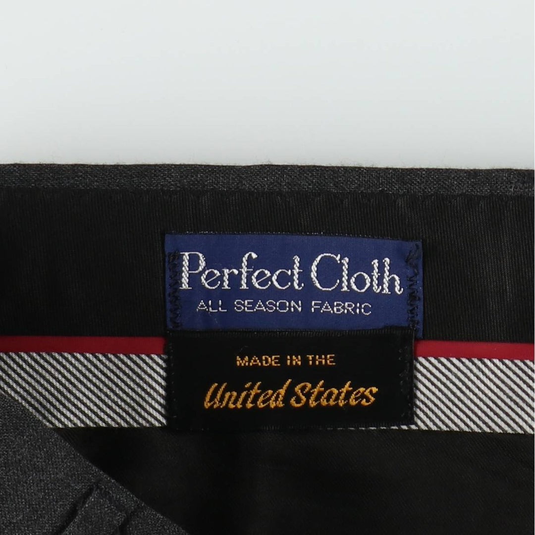 Deansgate Perfect Cloth Slacks Pants, Made in USA, Men's W36 (approx.), Vintage unclear Charcoal Vintage Second Hand