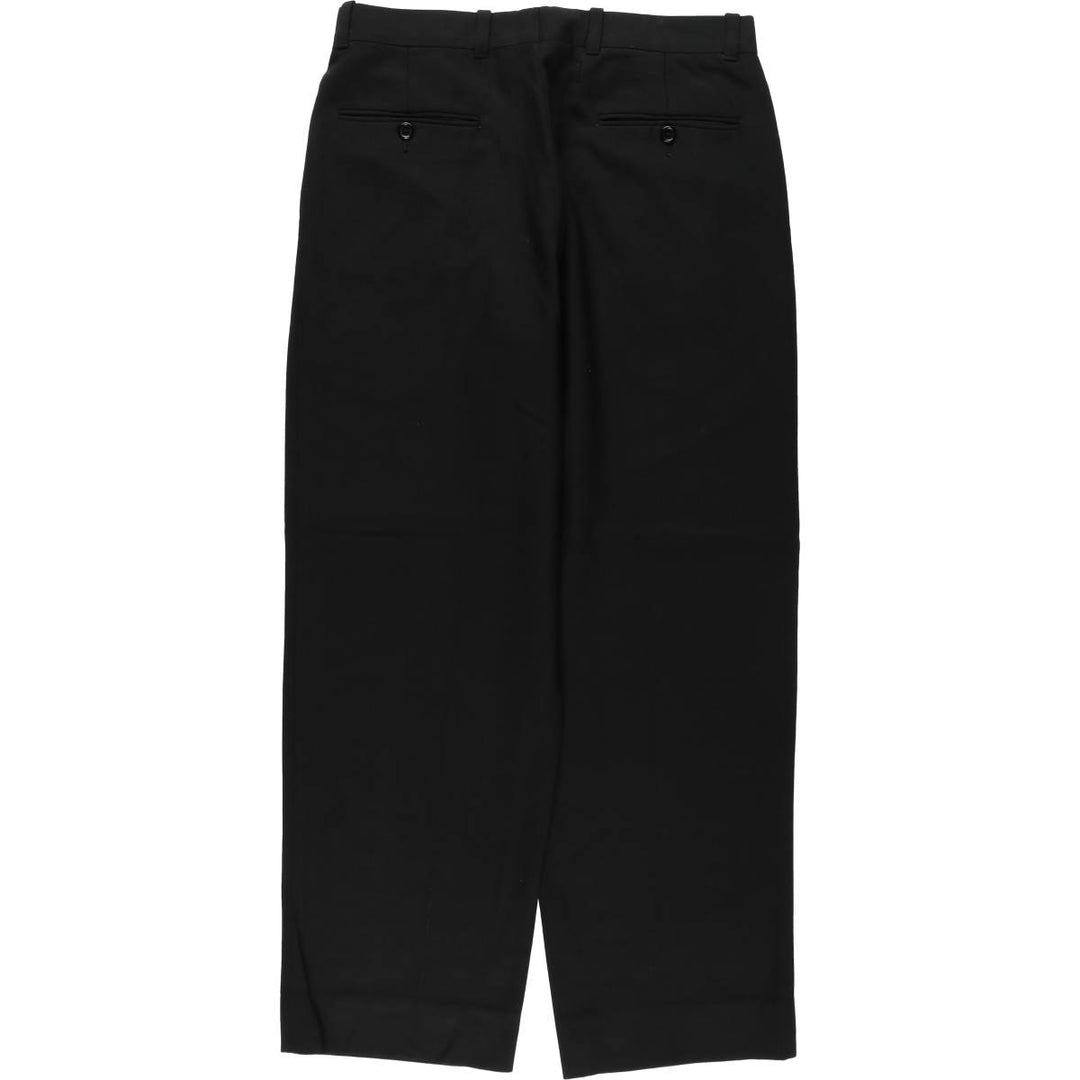 Two-pleat slacks, made in Canada, men's size W32 (approx.), lightweight. unclear black type Vintage Second Hand