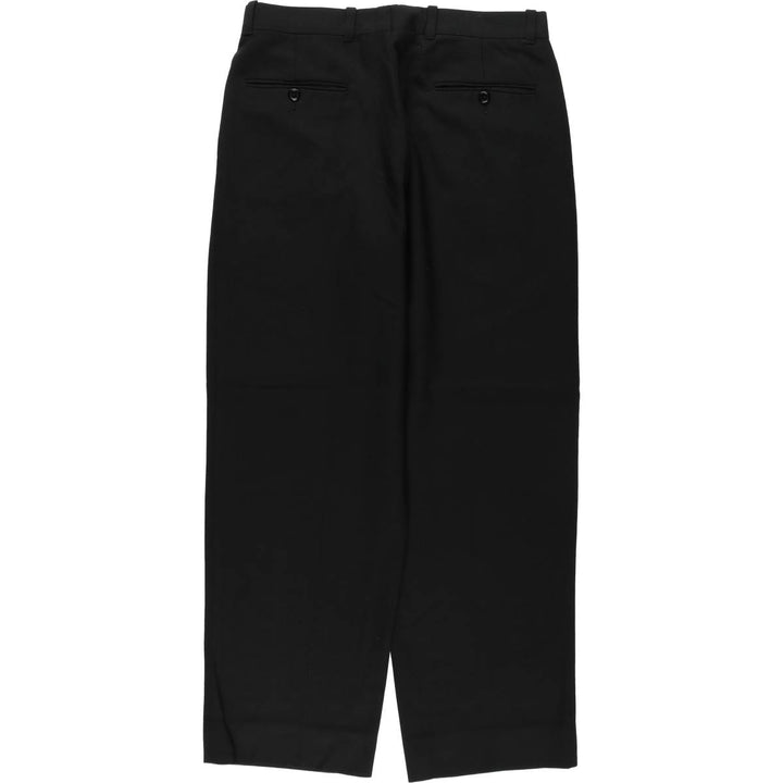 Two-pleat slacks, made in Canada, men's size W32 (approx.), lightweight. unclear black type Vintage Second Hand