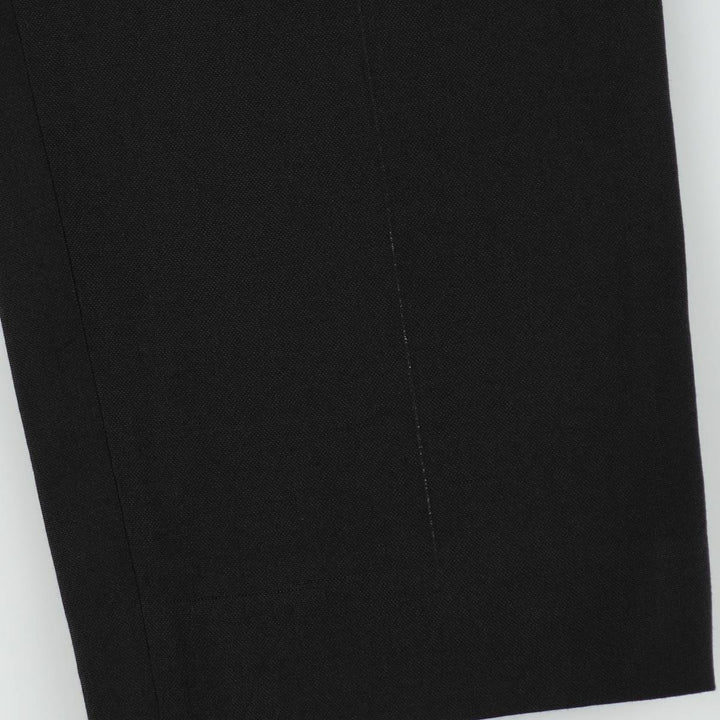 Two-pleat slacks, made in Canada, men's size W32 (approx.), lightweight. unclear black type Vintage Second Hand