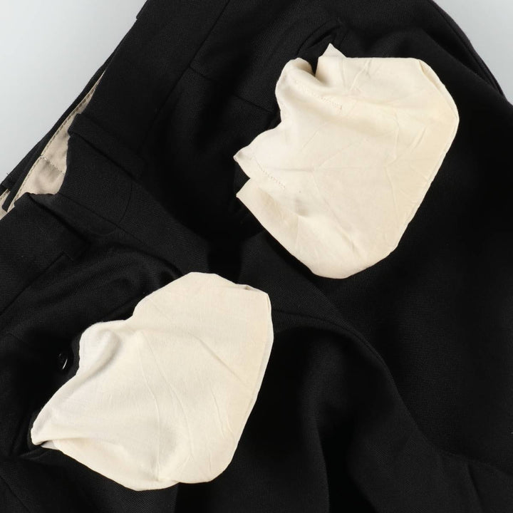 Two-pleat slacks, made in Canada, men's size W32 (approx.), lightweight. unclear black type Vintage Second Hand