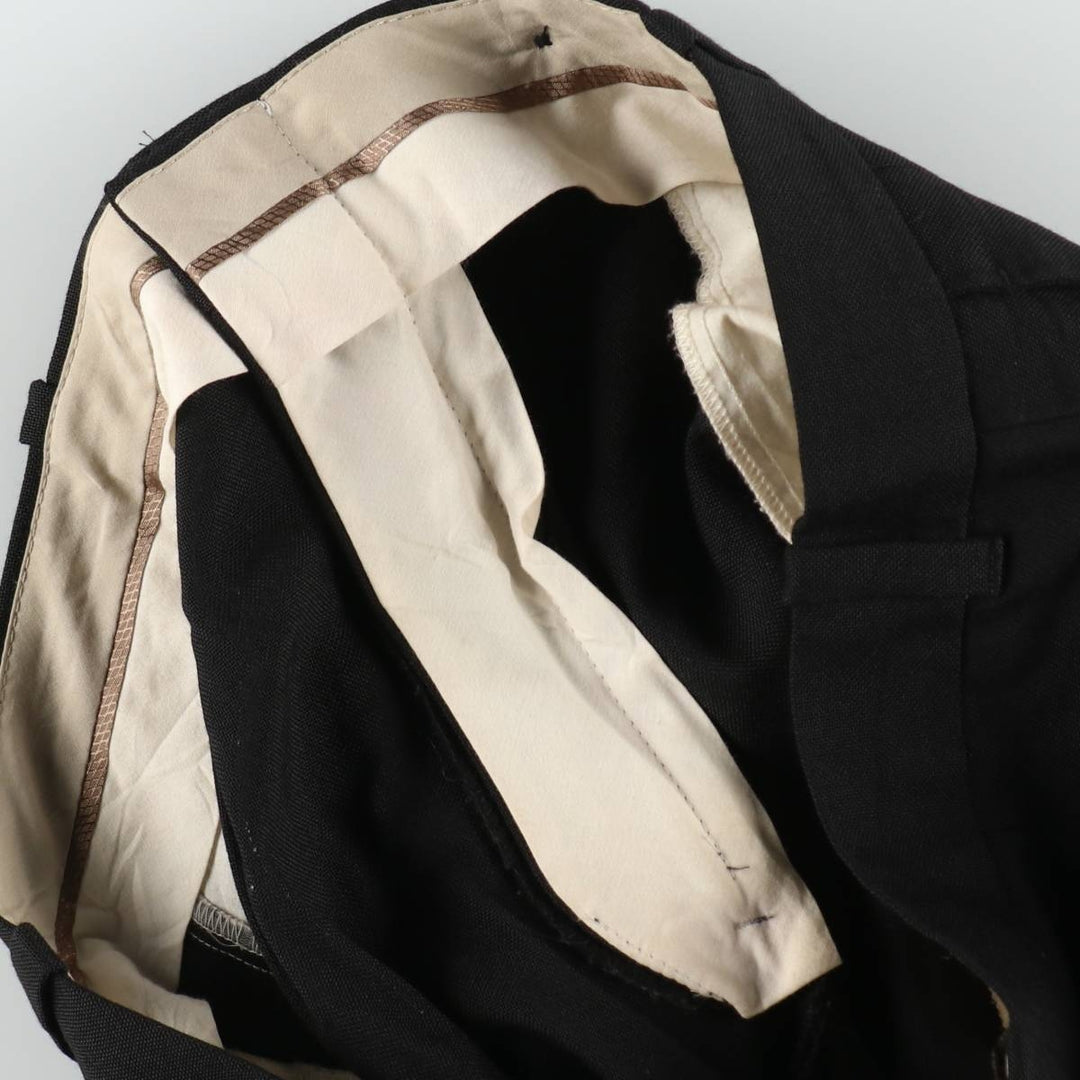 Two-pleat slacks, made in Canada, men's size W32 (approx.), lightweight. unclear black type Vintage Second Hand