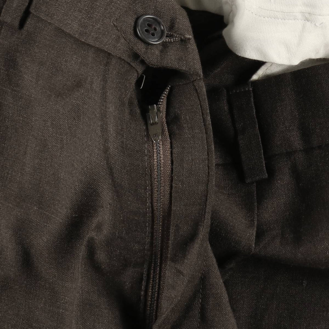 JOHN ALEXANDER Two-Pleat Slacks, Made in USA, Men's W34 (approx.), Vintage unclear brown type Vintage Second Hand